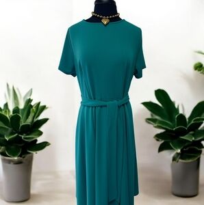 H&H Teal Midi Dress PTP21 Size 1X.  PTP23 Size 2X. PTP25 Size 3X
